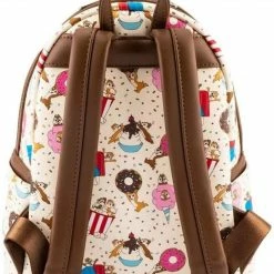 LOUNGEFLY Disney Chip And Dale Snackies All Over Print Womens Double Strap Shoulder Bag Purse