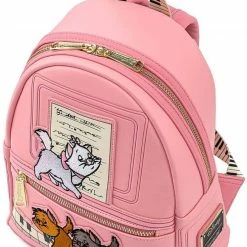 New LOUNGEFLY Disney Aristocats Piano Kitties Womens Double Strap Shoulder Bag Purse