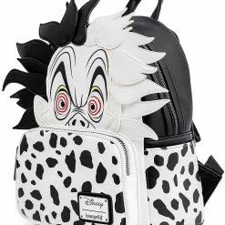 LOUNGEFLY Disney Villains Cruella De Vil Spots Cosplay Womens Double Strap Shoulder Bag Purse 10 LOUNGEFLY Disney Villains Cruella De Vil Spots Cosplay Womens Double Strap Shoulder Bag Purse