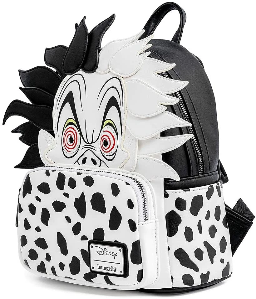 LOUNGEFLY Disney Villains Cruella De Vil Spots Cosplay Womens Double Strap Shoulder Bag Purse 6 LOUNGEFLY Disney Villains Cruella De Vil Spots Cosplay Womens Double Strap Shoulder Bag Purse