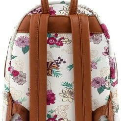 Loungefly Disney Princesses Floral Print Faux Leather Womens Double Strap Shoulder Bag Purse