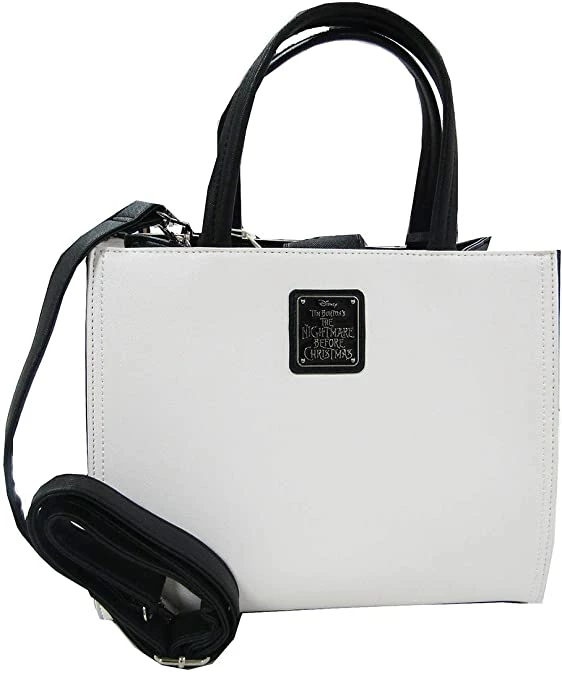 LOUNGEFLY Nightmare Before Christmas Jack And Sally Bag,White New 4 LOUNGEFLY Nightmare Before Christmas Jack And Sally Bag,White New