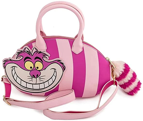 LOUNGEFLY Licensed Disney Alice In Wonderland Cheshire Cat Applique Crossbody New 4 LOUNGEFLY Licensed Disney Alice In Wonderland Cheshire Cat Applique Crossbody New
