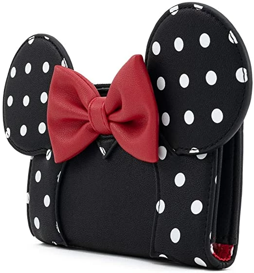 LOUNGEFLY X Disney Minnie Mouse Polka Dot Cosplay Flap Wallet New 6 LOUNGEFLY X Disney Minnie Mouse Polka Dot Cosplay Flap Wallet New