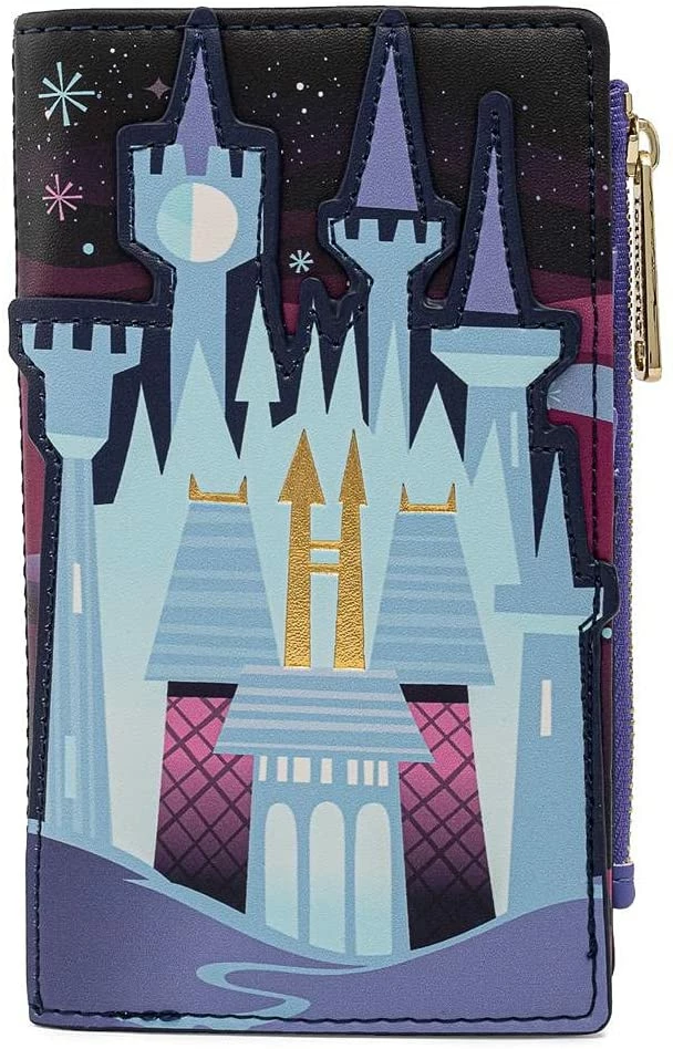 LOUNGEFLY Disney Cinderella Castle Series Flap Wallet New 3 LOUNGEFLY Disney Cinderella Castle Series Flap Wallet New