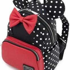 ShopHippo New LOUNGEFLY Disney Minnie Mouse Polka Dot Womens Double Strap Shoulder Bag Purse