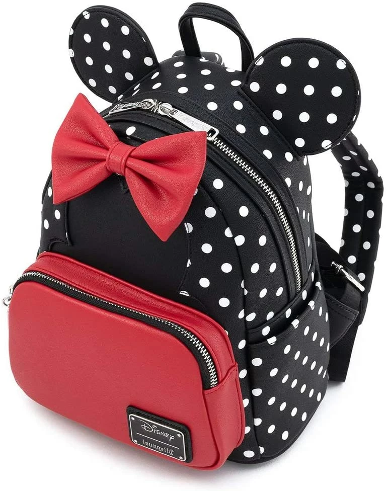 ShopHippo New LOUNGEFLY Disney Minnie Mouse Polka Dot Womens Double Strap Shoulder Bag Purse 4 ShopHippo New LOUNGEFLY Disney Minnie Mouse Polka Dot Womens Double Strap Shoulder Bag Purse