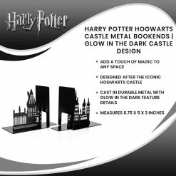 ShopHippo Harry Potter Hogwarts Castle Metal Bookends | Die Cut Metal Bookends With Hogwarts Castle Silhouette Glow In The Dark Design | Ideal For Harry Potter Book Collections New 13 ShopHippo Harry Potter Hogwarts Castle Metal Bookends | Die Cut Metal Bookends With Hogwarts Castle Silhouette Glow In The Dark Design | Ideal For Harry Potter Book Collections New