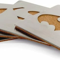 ShopHippo New DC Comics Superhero Logo 4-Piece Coaster Set | Batman, Superman, Wonder Woman & The Flash Laser-Cut Justice League Logos - Sturdy, Unique Cork & Ceramic Design - Great Gift Idea