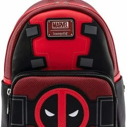 LOUNGEFLY Deadpool Merc With A Mouth Cosplay Womens Double Strap Shoulder Bag Purse New