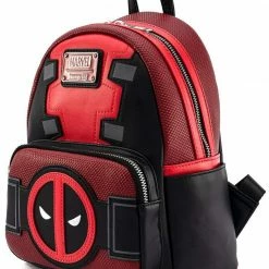 LOUNGEFLY Deadpool Merc With A Mouth Cosplay Womens Double Strap Shoulder Bag Purse New 11 LOUNGEFLY Deadpool Merc With A Mouth Cosplay Womens Double Strap Shoulder Bag Purse New