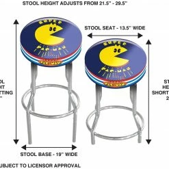 ShopHippo ARCADE1UP Stool Adjustable Height 21.5 Inches To 29.5 Inches (Super Pac Man) 7 ShopHippo ARCADE1UP Stool Adjustable Height 21.5 Inches To 29.5 Inches (Super Pac Man)