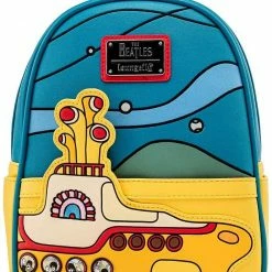 LOUNGEFLY The Beatles Yellow Submarine Womens Double Strap Shoulder Bag Purse New