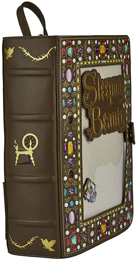 LOUNGEFLY Disney Sleeping Beauty Collector Pin Women's Double Strap Shoulder Bag Purse 6 LOUNGEFLY Disney Sleeping Beauty Collector Pin Women's Double Strap Shoulder Bag Purse