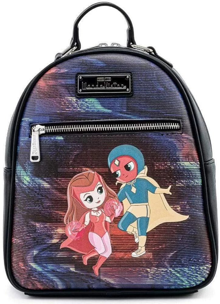 New LOUNGEFLY Marvel Wanda Vision Chibi Womens Double Strap Shoulder Bag Purse 3 New LOUNGEFLY Marvel Wanda Vision Chibi Womens Double Strap Shoulder Bag Purse