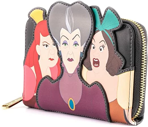 New LOUNGEFLY Disney Villains Scene Evil Stepmother And Stepsisters Faux Leather Wallet 6 New LOUNGEFLY Disney Villains Scene Evil Stepmother And Stepsisters Faux Leather Wallet