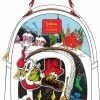 LOUNGEFLY Dr. Seuss The Grinch Chimney Thief Adult Womens Double Strap Shoulder Bag Purse 1 LOUNGEFLY Dr. Seuss The Grinch Chimney Thief Adult Womens Double Strap Shoulder Bag Purse