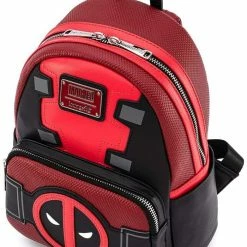 LOUNGEFLY Deadpool Merc With A Mouth Cosplay Womens Double Strap Shoulder Bag Purse New 12 LOUNGEFLY Deadpool Merc With A Mouth Cosplay Womens Double Strap Shoulder Bag Purse New