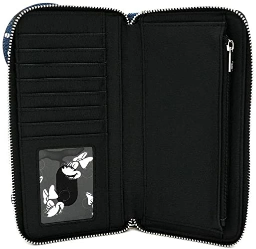 New LOUNGEFLY X Minnie Mouse Denim Polka Dot Zip-Around Wallet 5 New LOUNGEFLY X Minnie Mouse Denim Polka Dot Zip-Around Wallet