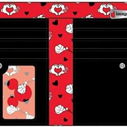 LOUNGEFLY Mickey+Minnie Valentines Flap Wallet New 9 LOUNGEFLY Mickey+Minnie Valentines Flap Wallet New