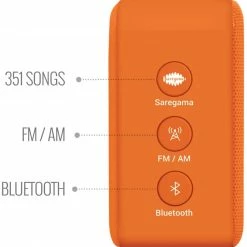 ShopHippo New Saregama Carvaan Mini Bluetooth Speaker (Bhagvad Gita, Orange)