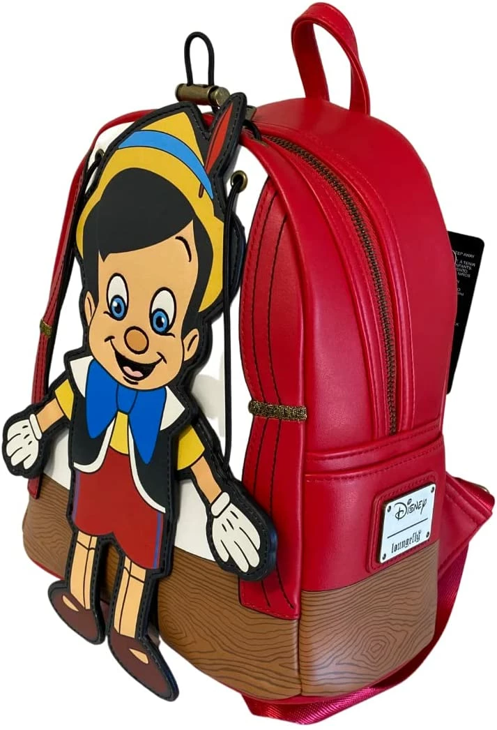 LOUNGEFLY Disney Pinnochio Marionette Womens Double Strap Shoulder Bag Purse New 6 LOUNGEFLY Disney Pinnochio Marionette Womens Double Strap Shoulder Bag Purse New
