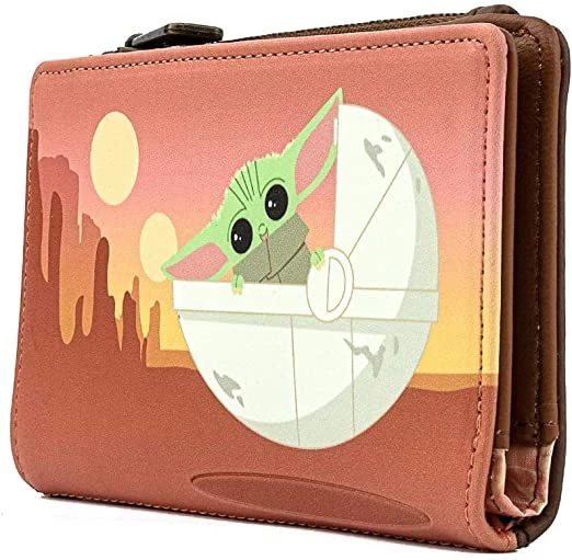 New LOUNGEFLY Star Wars The Mandalorian Baby Yoda Wait For Me Faux Leather Wallet 6 New LOUNGEFLY Star Wars The Mandalorian Baby Yoda Wait For Me Faux Leather Wallet