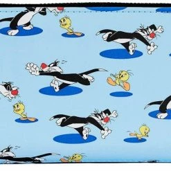 New LOUNGEFLY X Looney Tunes Tweety And Sylvester Zip-Around Wallet