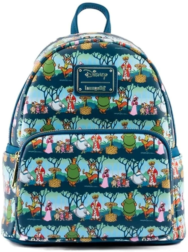 LOUNGEFLY Disney Robin Hood Sherwood All Over Print Womens Double Strap Shoulder Bag Purse 3 LOUNGEFLY Disney Robin Hood Sherwood All Over Print Womens Double Strap Shoulder Bag Purse