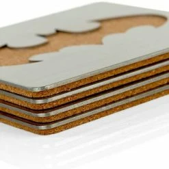 ShopHippo New DC Comics Superhero Logo 4-Piece Coaster Set | Batman, Superman, Wonder Woman & The Flash Laser-Cut Justice League Logos - Sturdy, Unique Cork & Ceramic Design - Great Gift Idea