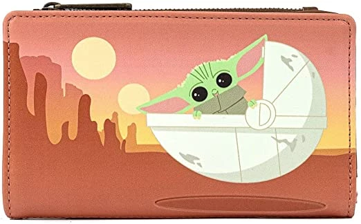 New LOUNGEFLY Star Wars The Mandalorian Baby Yoda Wait For Me Faux Leather Wallet 3 New LOUNGEFLY Star Wars The Mandalorian Baby Yoda Wait For Me Faux Leather Wallet