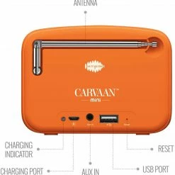 ShopHippo New Saregama Carvaan Mini Bluetooth Speaker (Bhagvad Gita, Orange)