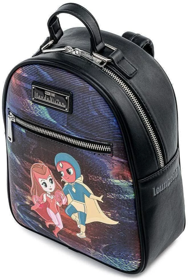 New LOUNGEFLY Marvel Wanda Vision Chibi Womens Double Strap Shoulder Bag Purse 6 New LOUNGEFLY Marvel Wanda Vision Chibi Womens Double Strap Shoulder Bag Purse