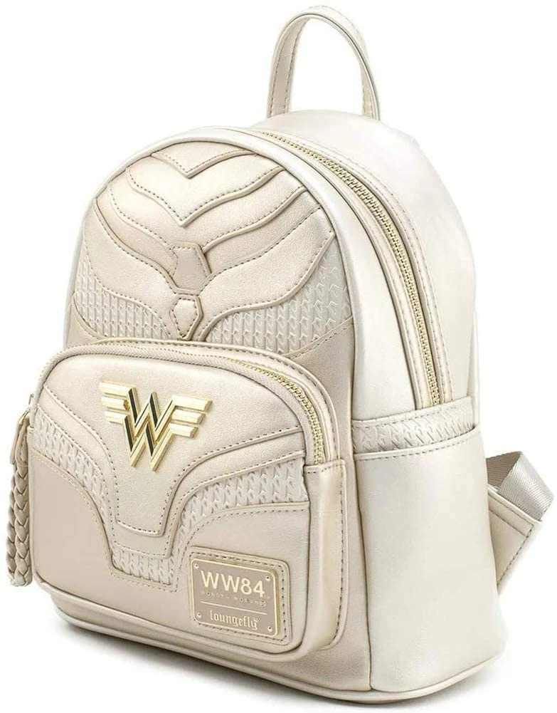 New LOUNGEFLY X DC Comics Wonder Woman Metallic Cosplay Mini Backpack 6 New LOUNGEFLY X DC Comics Wonder Woman Metallic Cosplay Mini Backpack