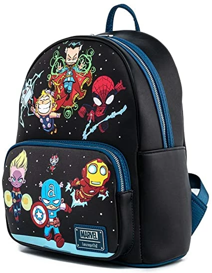LOUNGEFLY Marvel Sy Chibi Group Double Strap Shoulder Bag 6 LOUNGEFLY Marvel Sy Chibi Group Double Strap Shoulder Bag