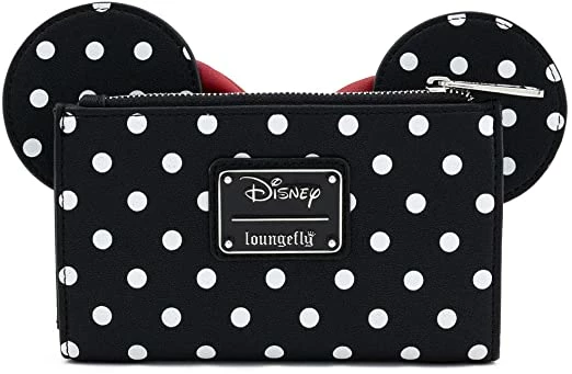LOUNGEFLY X Disney Minnie Mouse Polka Dot Cosplay Flap Wallet New 4 LOUNGEFLY X Disney Minnie Mouse Polka Dot Cosplay Flap Wallet New