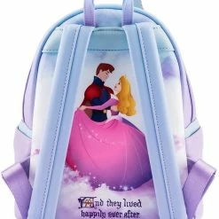 LOUNGEFLY Disney Princess Castle Series Sleeping Beauty Womens Double Strap Shoulder Bag Purse New