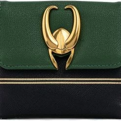 LOUNGEFLY Marvel Loki Hardware Wallet With Zip Coin Pouch