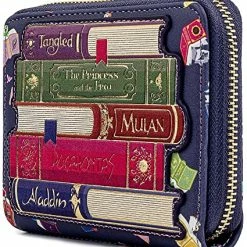 LOUNGEFLY Disney Princess Books Zip Around Wallet 9 LOUNGEFLY Disney Princess Books Zip Around Wallet