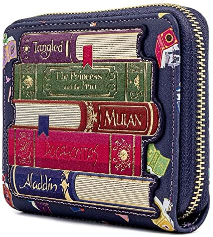 LOUNGEFLY Disney Princess Books Zip Around Wallet 6 LOUNGEFLY Disney Princess Books Zip Around Wallet