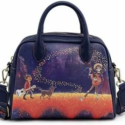 LOUNGEFLY Pixar Coco Marigold Bridge Guitar Strap Crossbody New