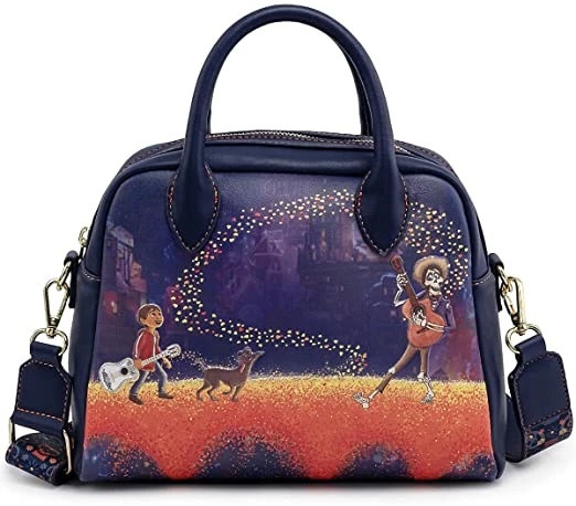 LOUNGEFLY Pixar Coco Marigold Bridge Guitar Strap Crossbody New 4 LOUNGEFLY Pixar Coco Marigold Bridge Guitar Strap Crossbody New