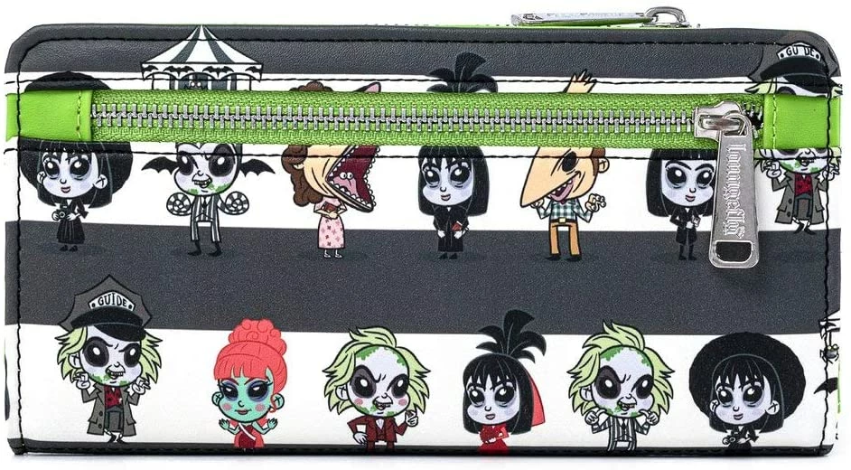 New LOUNGEFLY Beetlejuice Chibi All Over Print Faux Leather Wallet 4 New LOUNGEFLY Beetlejuice Chibi All Over Print Faux Leather Wallet