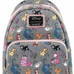 LOUNGEFLY Disney Cats Faux Leather Double Strap Shoulder Bag Purse