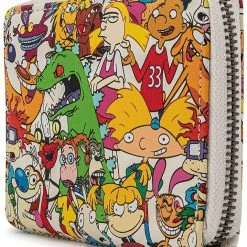 LOUNGEFLY Nickelodeon Nick Rewind Gang Zip Around Wallet