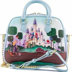 LOUNGEFLY Disney Princess Castle Sleeping Beauty Crossbody New