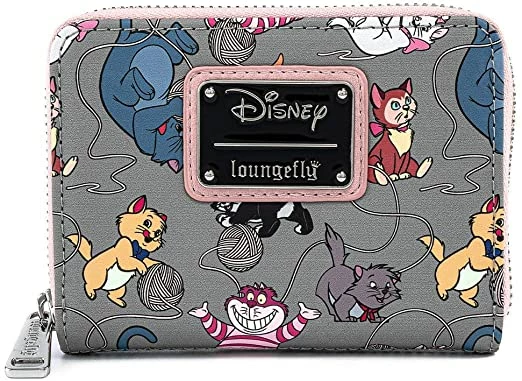 LOUNGEFLY Disney Cats Faux Leather Zip Around Wallet 3 LOUNGEFLY Disney Cats Faux Leather Zip Around Wallet