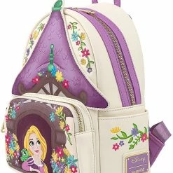 LOUNGEFLY Disney Tangled Tower Scene Womens Double Strap Shoulder Bag Purse