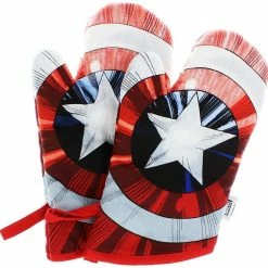 ShopHippo Captain America Shield Fabric Oven Mitt 2-Pack