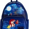 LOUNGEFLY Disney The Little Mermaid Ariel Women's Double Strap Shoulder Bag Purse New 2 LOUNGEFLY Disney The Little Mermaid Ariel Women's Double Strap Shoulder Bag Purse New